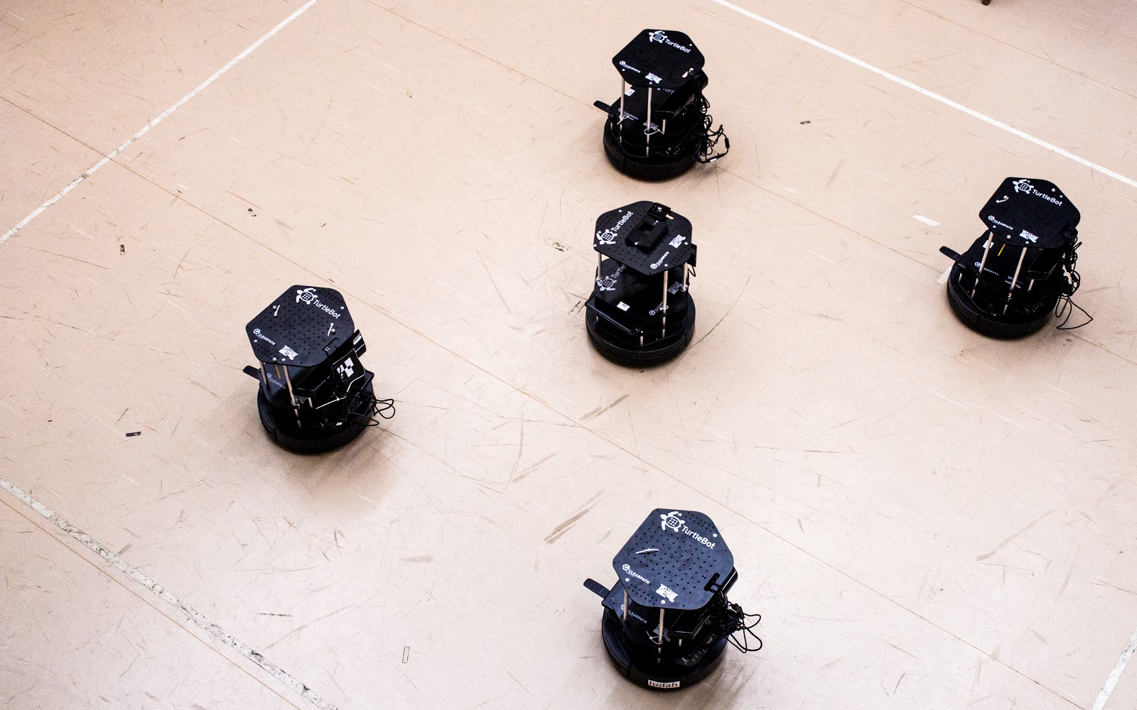 Formation control strategies for TurtleBotII Robots